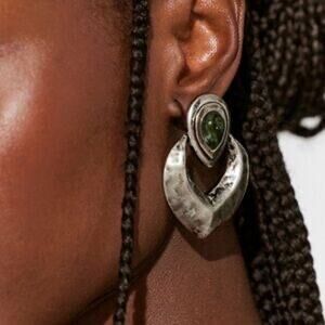 Free People Cecila Statement Earrings - Silver